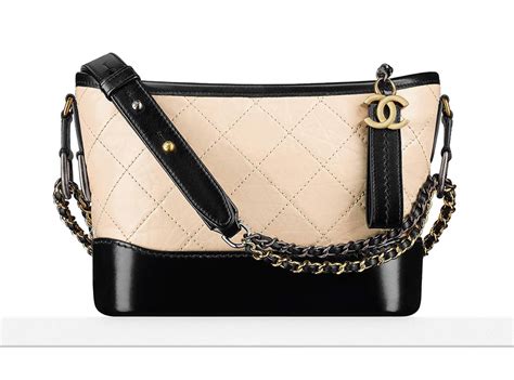 mini chanel gabrielle beige and black|chanel gabrielle leather bag.